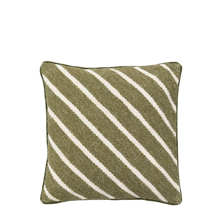 OLIVE STRIPE WOVEN CUSHION SQUARE – The Salcombe Trading Company