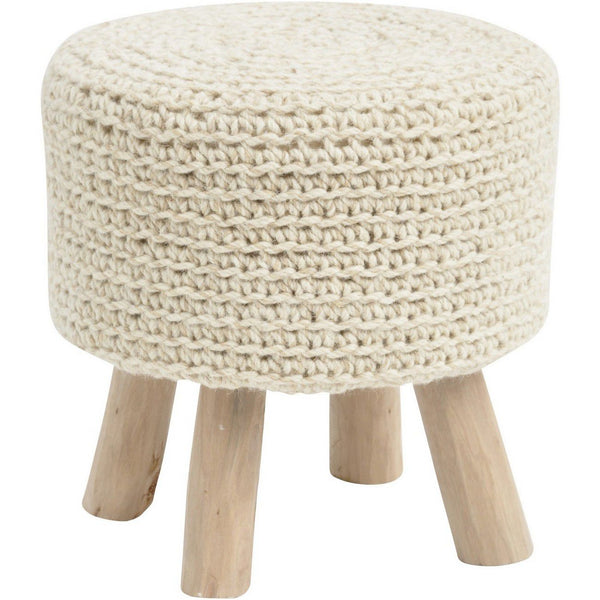 KNITTED STOOL | NATURAL