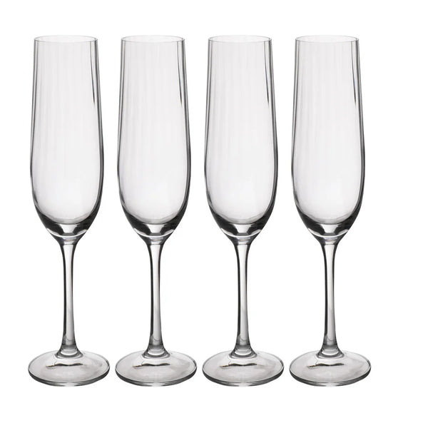 FIKA | RIDGED CHAMPAGNE FLUTE SET