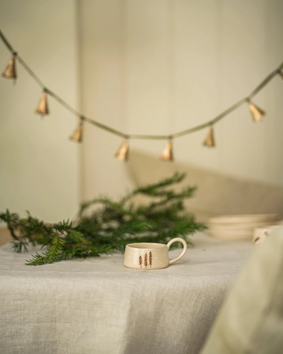 Hand Painted Tea Light Holder - Nordic Spruce