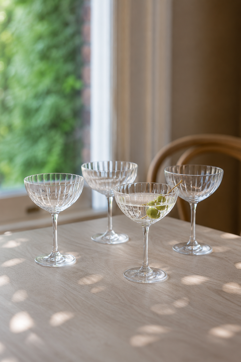 Fika - Ridged Coupe Glass Set