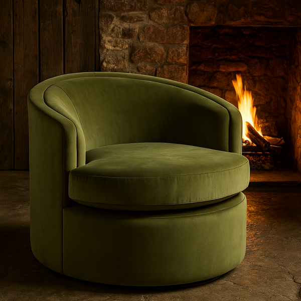 CAVENDISH ARMCHAIR | OLIVE MATTE VELVET
