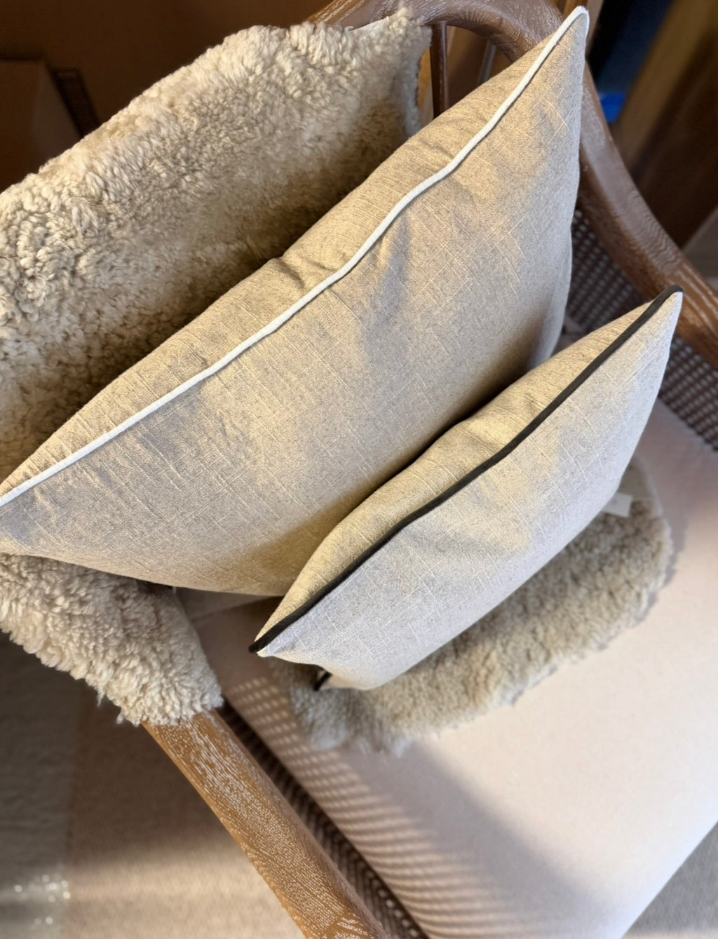 Arthur Cushion by Chalk - Large Oblong - Natural