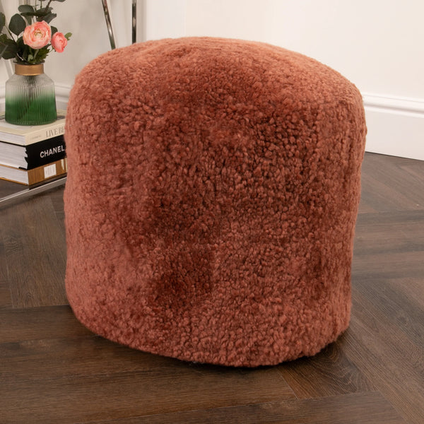 SHEEPSKIN POUFFE | NUTMEG