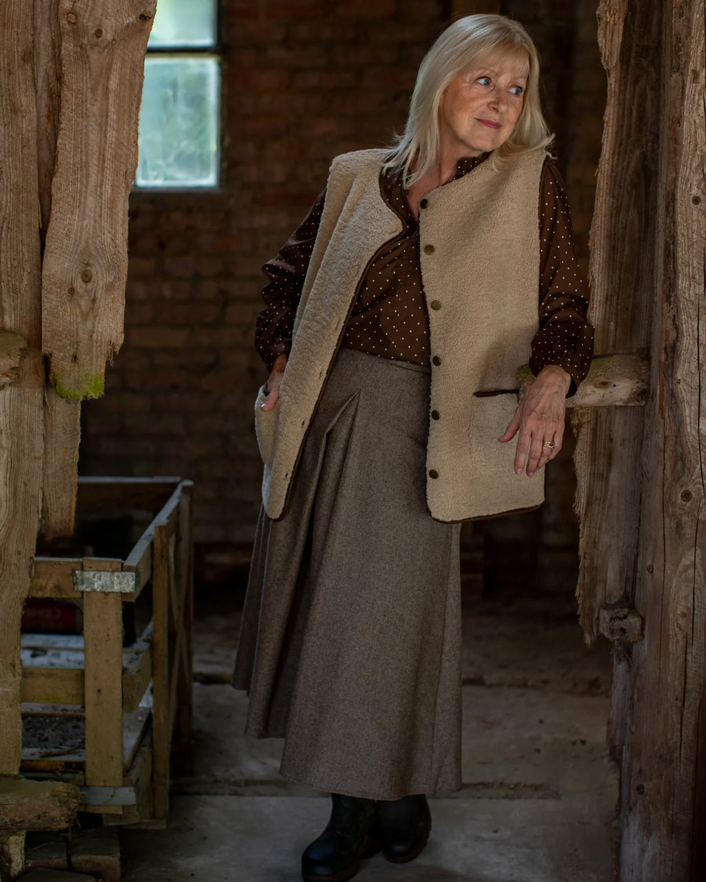 Abby Gilet By Chalk - Oat