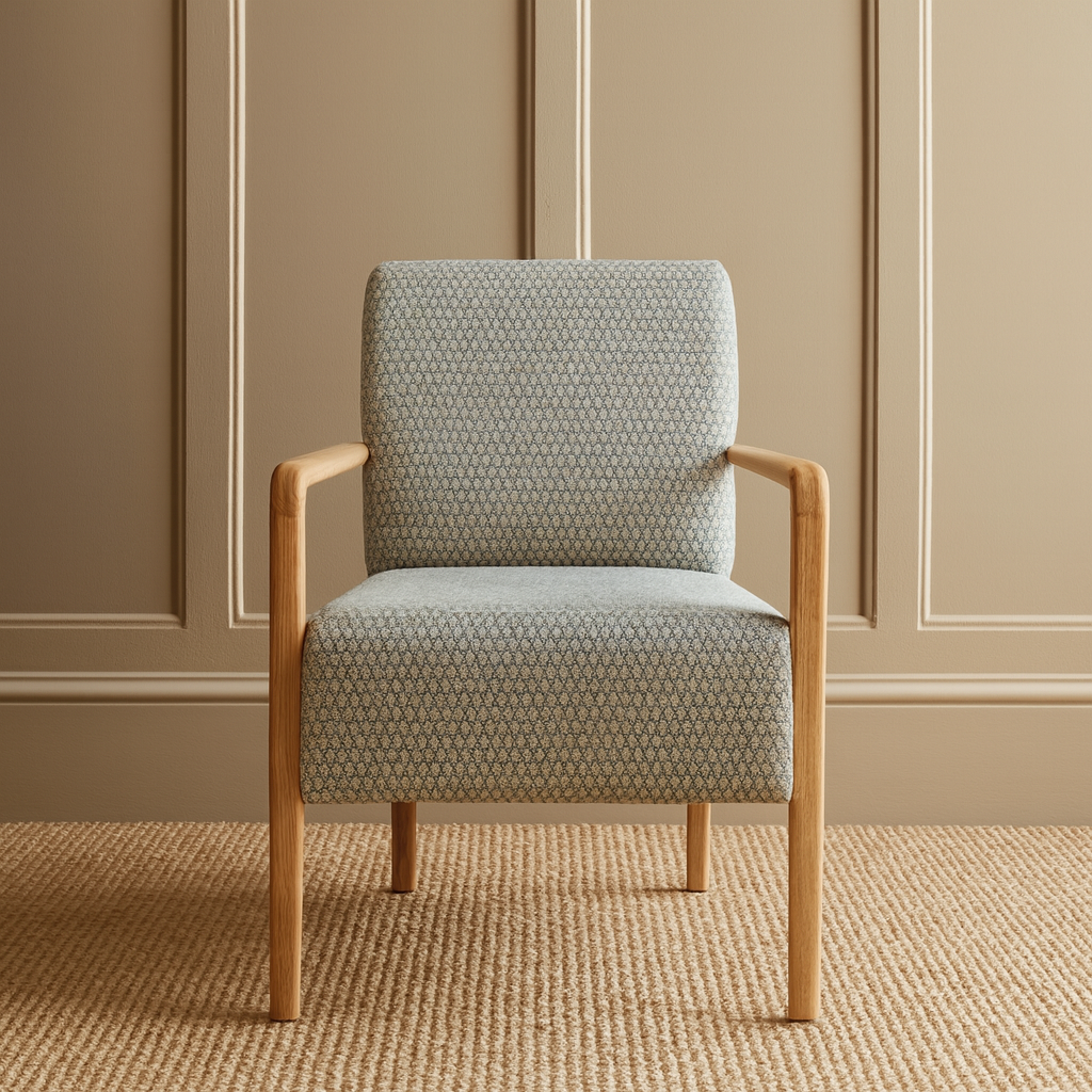The Classic Scandi - Armchair - Geo-Blue