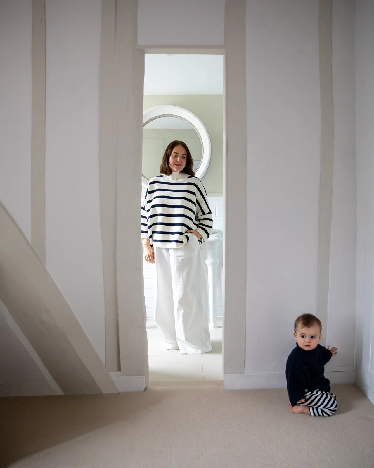 Vicki Jumper by Chalk - Navy Stripe