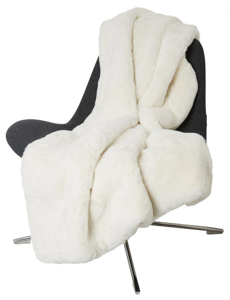 LARS | LUXURY FUR THROW | WHITE