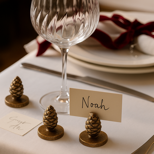 CASTLE COMBE | PINE CONE | BRASS PLACE SETTING