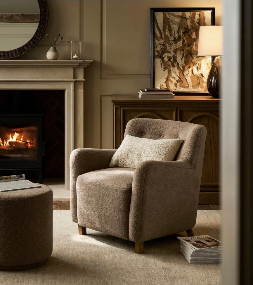 Hawkshead Shearling Armchair - Truffle