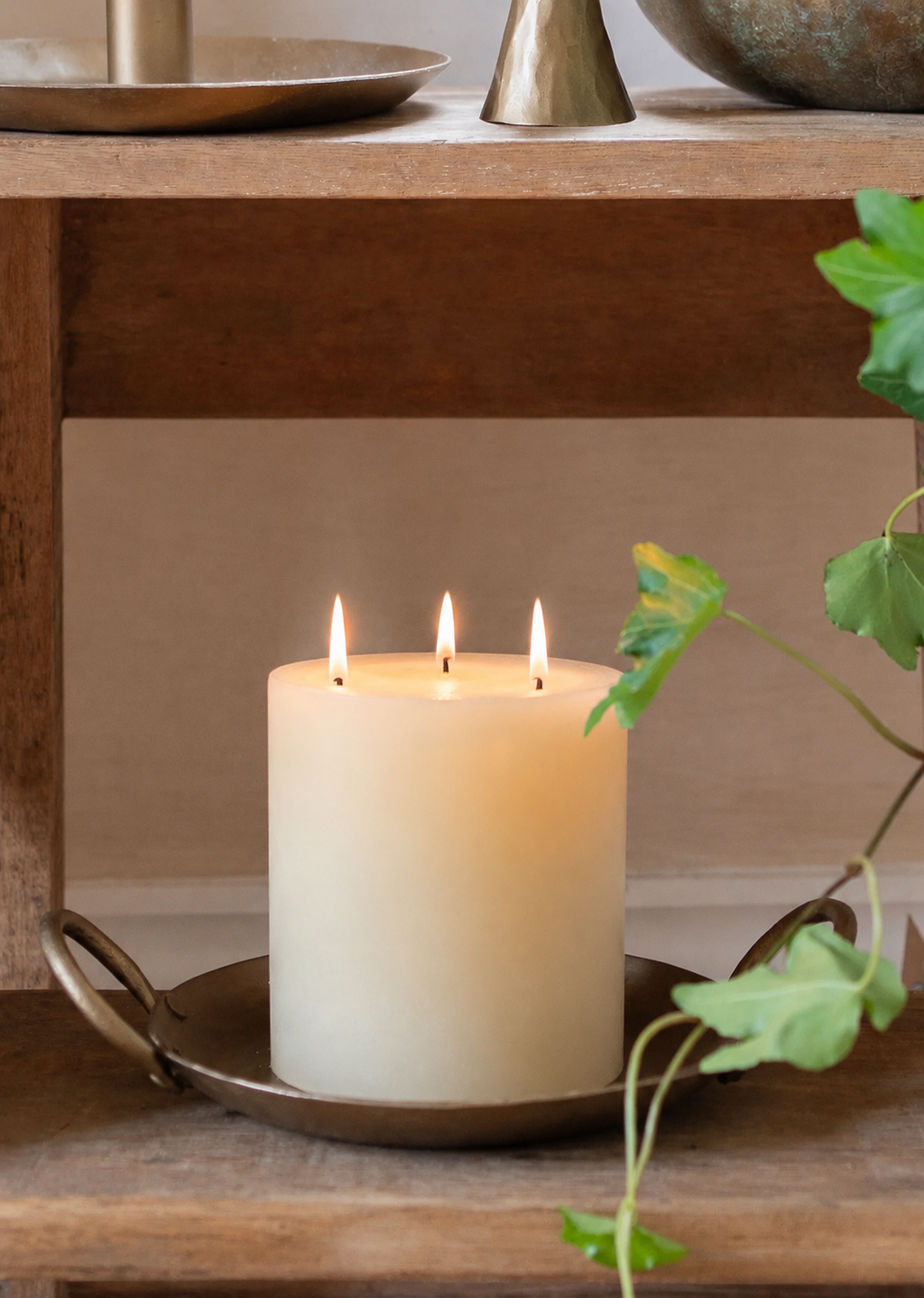 Triple Wick Candle - Natural