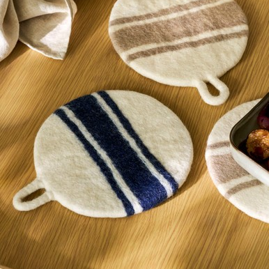 WALCOT | FELT TRIVET | STRIPED INK