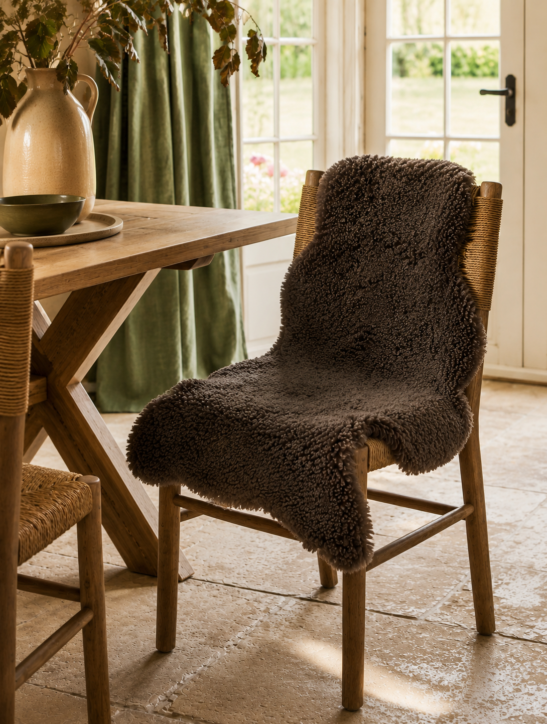 Lars - Large Curly Sheepskin - Chocolate