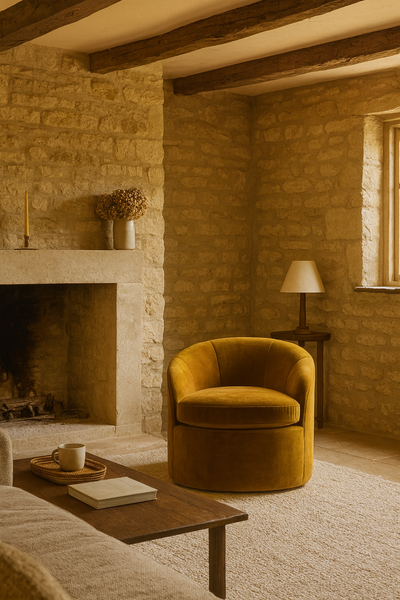 CAVENDISH ARMCHAIR | OCHRE VELVET