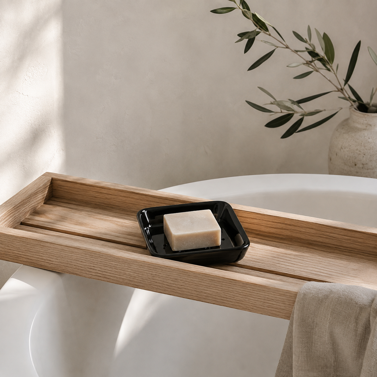 Porcelain Soap Dish by Chalk - Charcoal