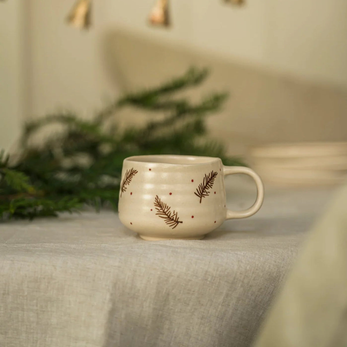 Hand Painted Mug - Feather