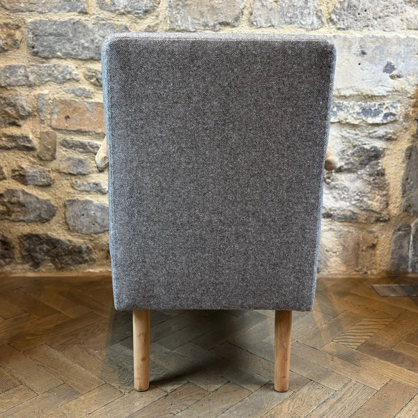 THE CLASSIC SCANDI | ARMCHAIR | TRUFFLE HERRINGBONE WOOL