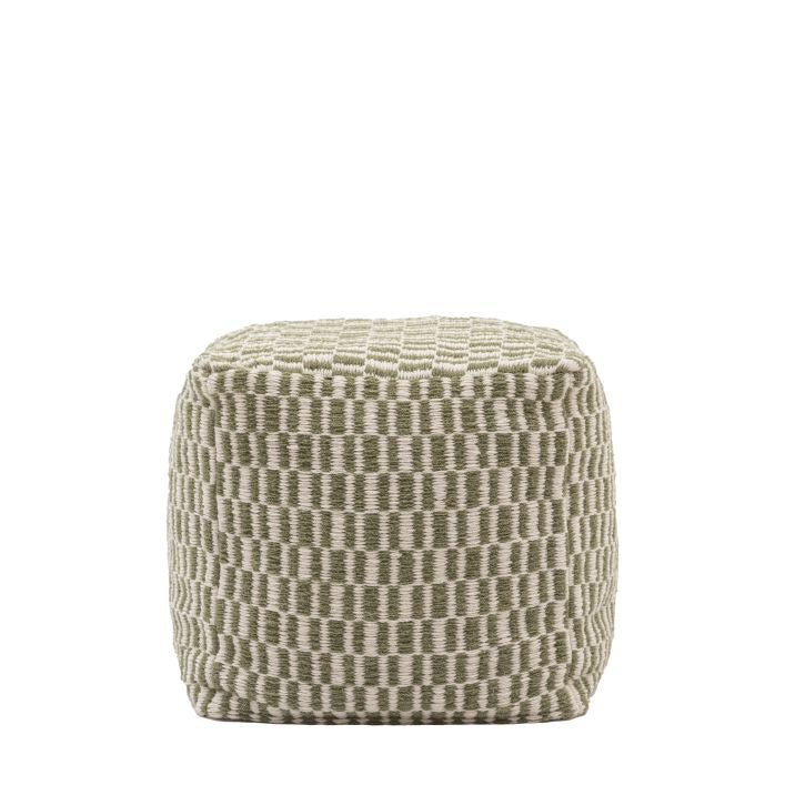 Woven Pouffe Stool - Olive