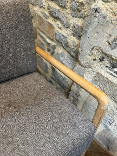 THE CLASSIC SCANDI | ARMCHAIR | TRUFFLE HERRINGBONE WOOL