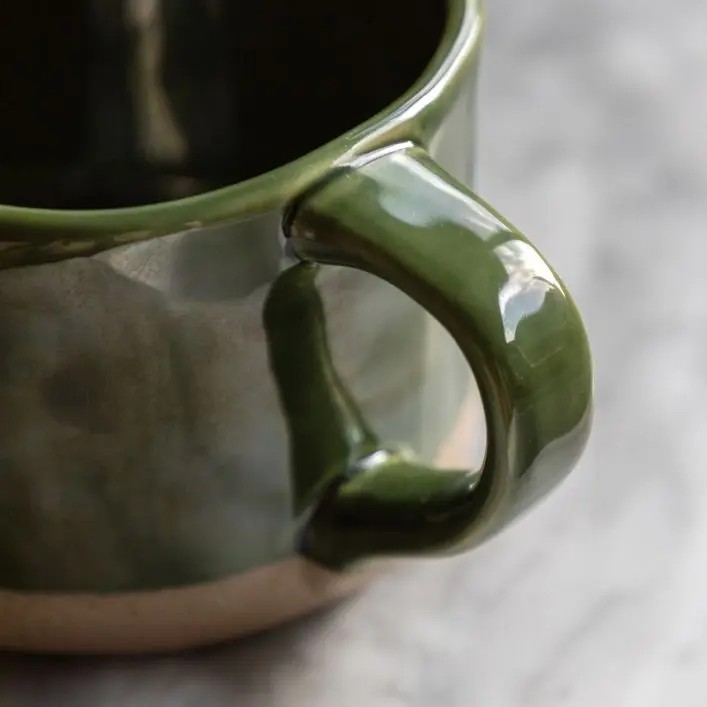 Mossy Green - Ceramic Mug Set Of 4