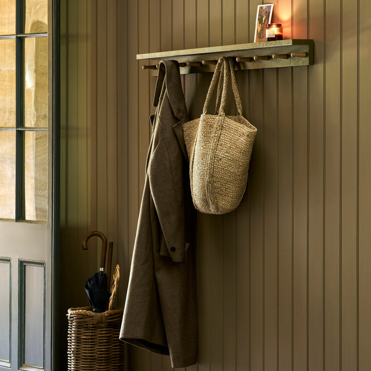 Olive - 10 Peg Shelf