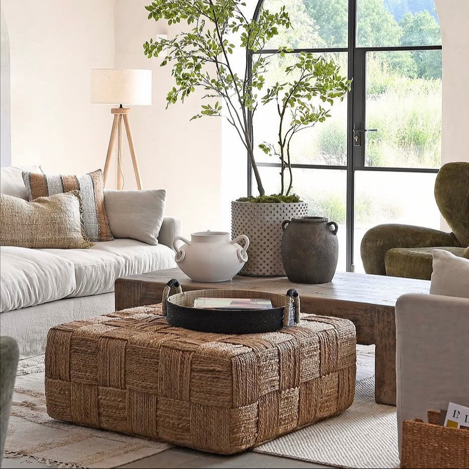 Salcombe - Jute Pouffe Coffee Table