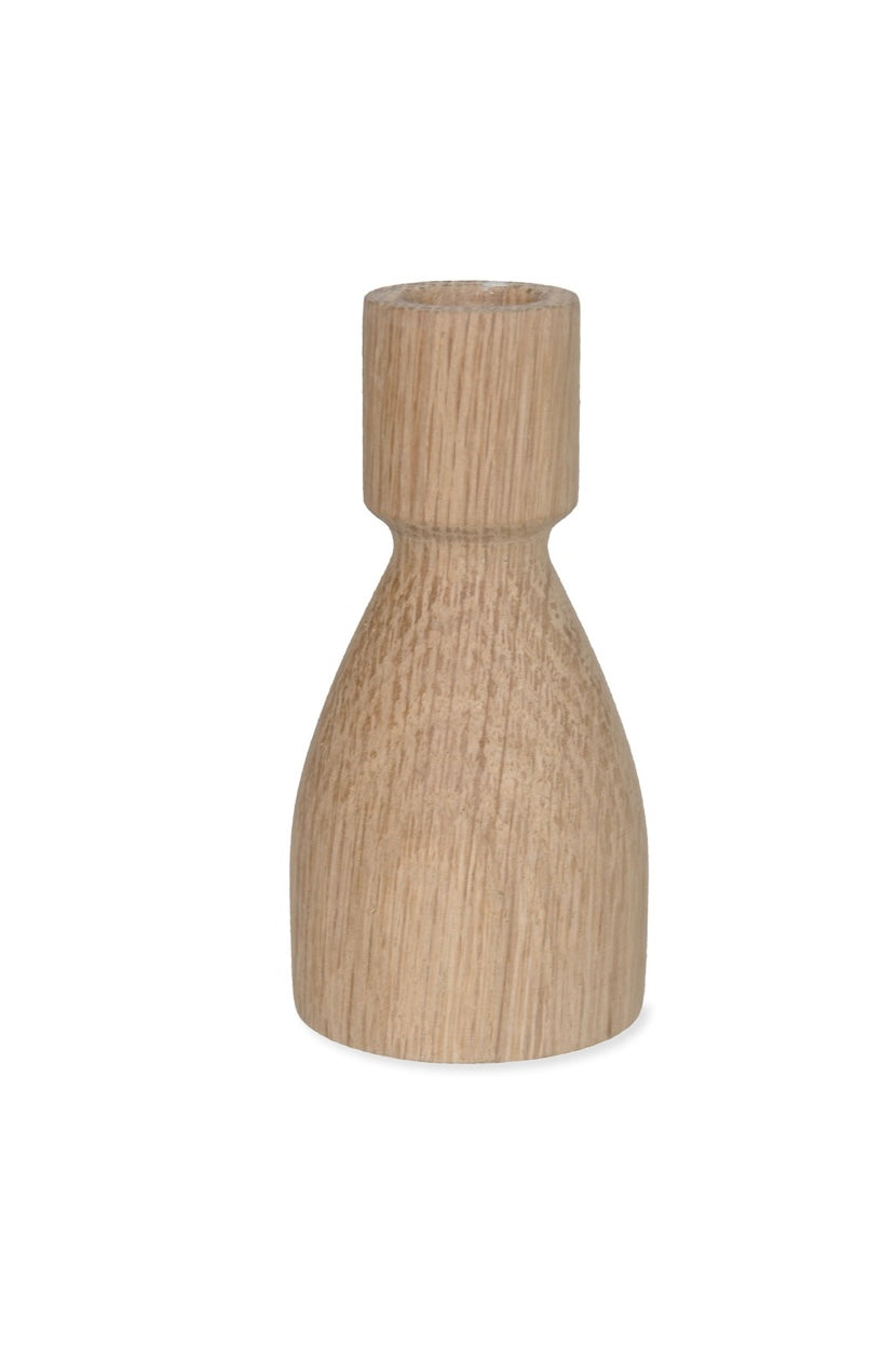 Walcot - Oak Candlestick - Short