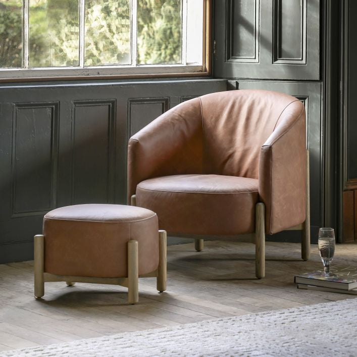 Copenhagen - Leather Footstool