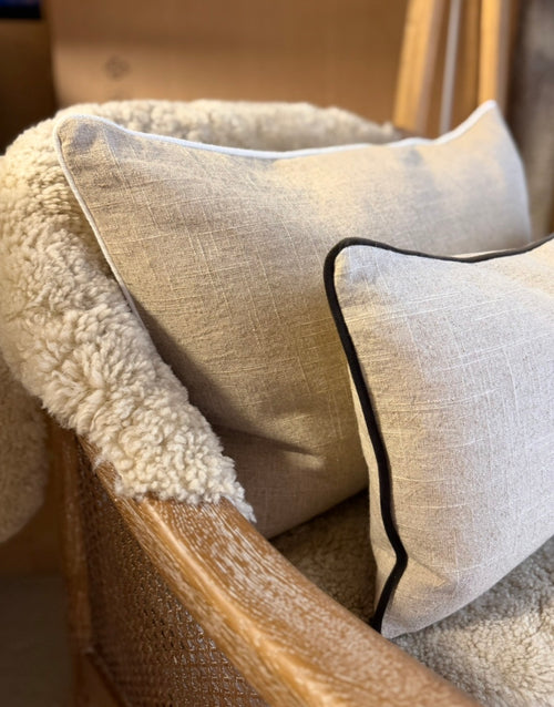 Arthur Cushion by Chalk - Large Oblong - Natural
