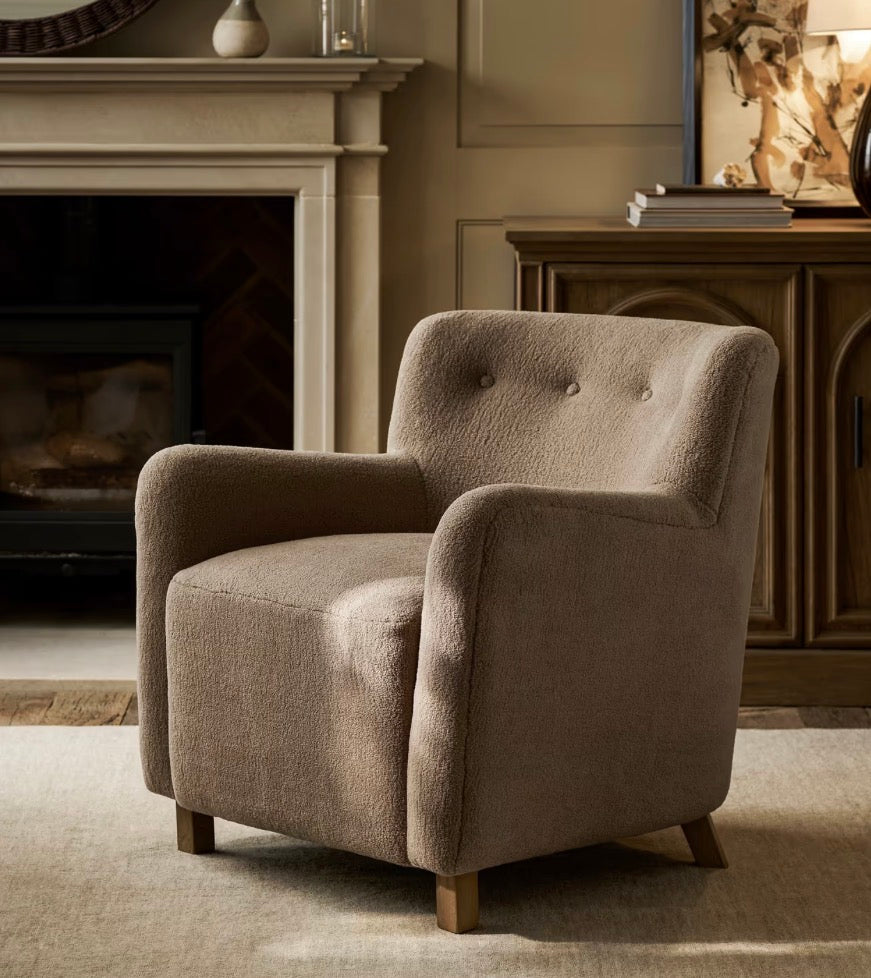 Hawkshead Shearling Armchair - Truffle