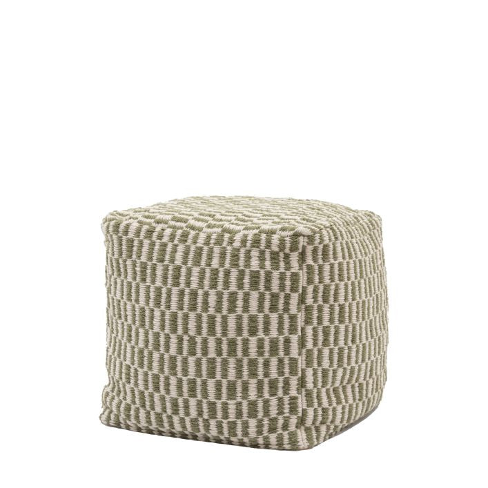 Woven Pouffe Stool - Olive