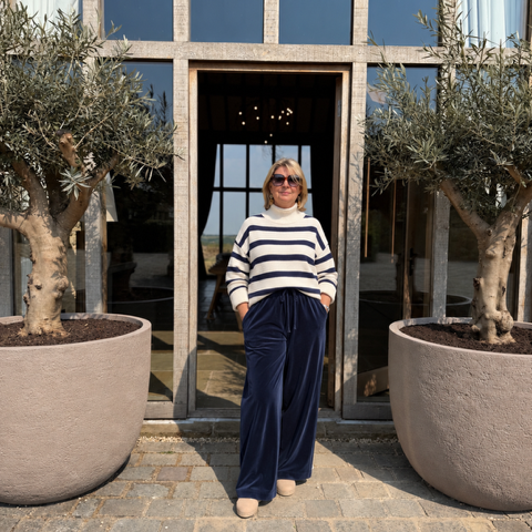 Vicki Jumper by Chalk - Navy Stripe