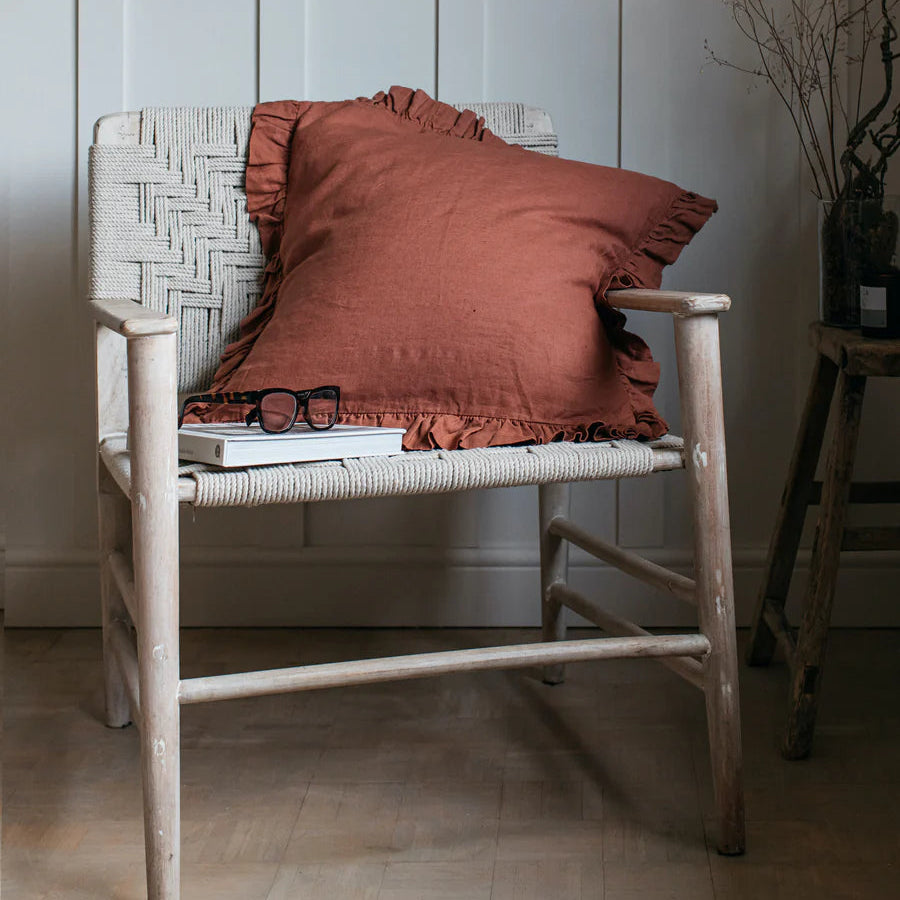 Carbis Bay - Giant Ruffle Cushion - Copper