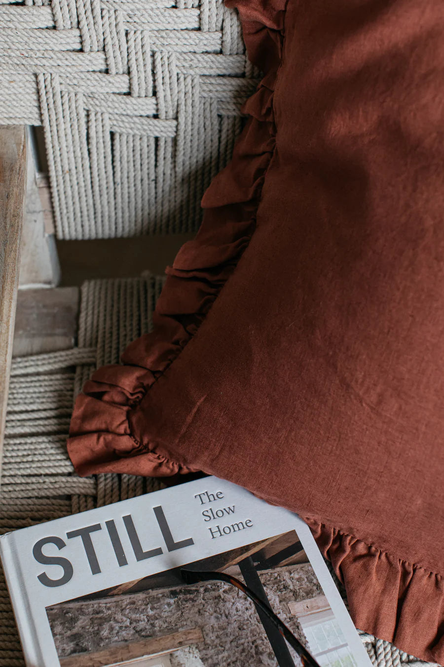 Carbis Bay - Giant Ruffle Cushion - Copper