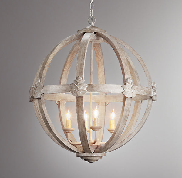 WEATHERED WOOD | GLOBE PENDANT | LARGE