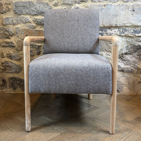 THE CLASSIC SCANDI | ARMCHAIR | TRUFFLE HERRINGBONE WOOL