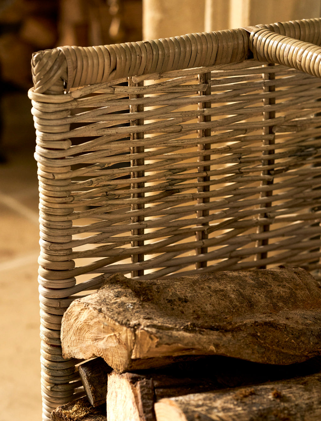 St Mawes - Rattan Log Basket