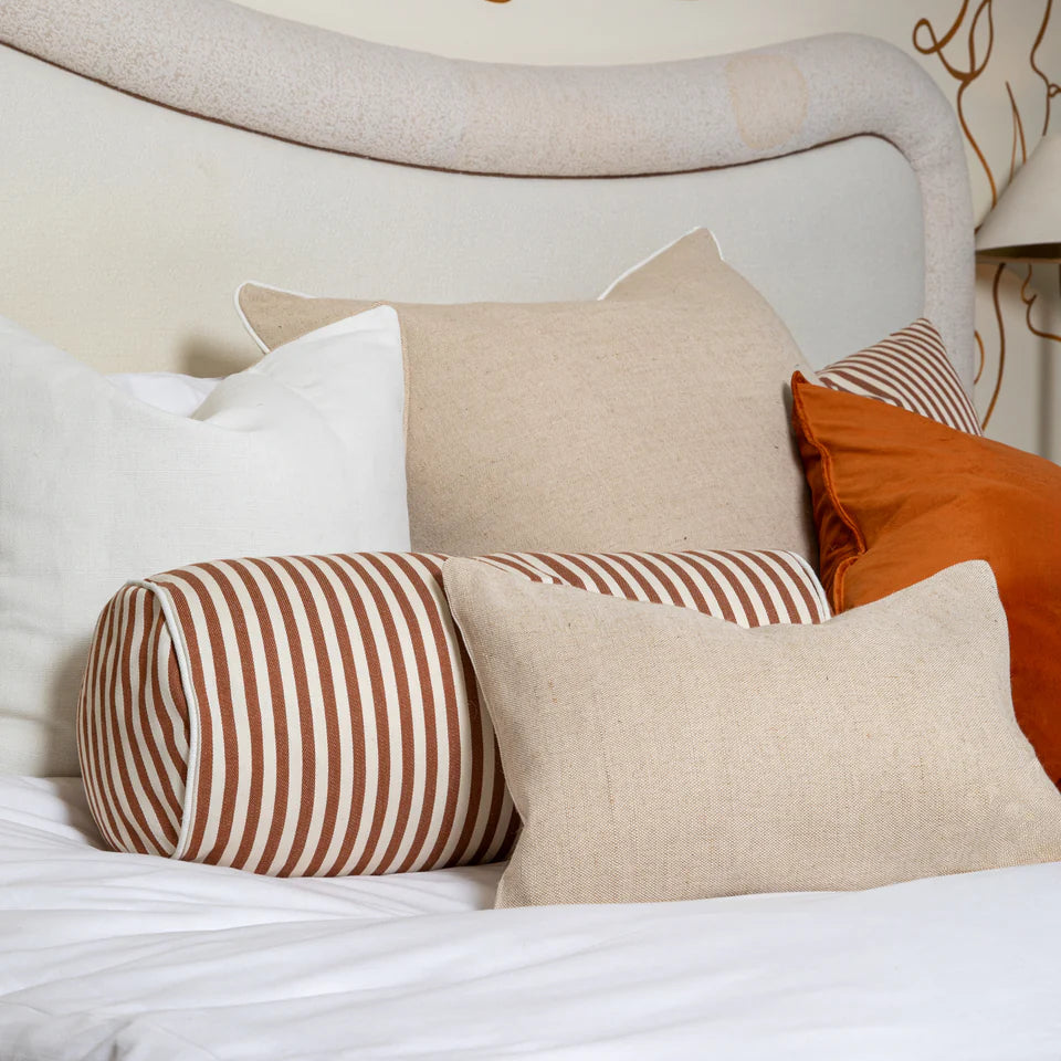 Carbis Bay - Bolster Cushion - Rust Stripe