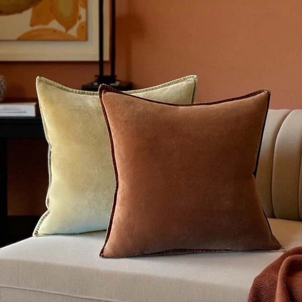 ST IVES | VELVET CUSHION | BROWN SUGAR