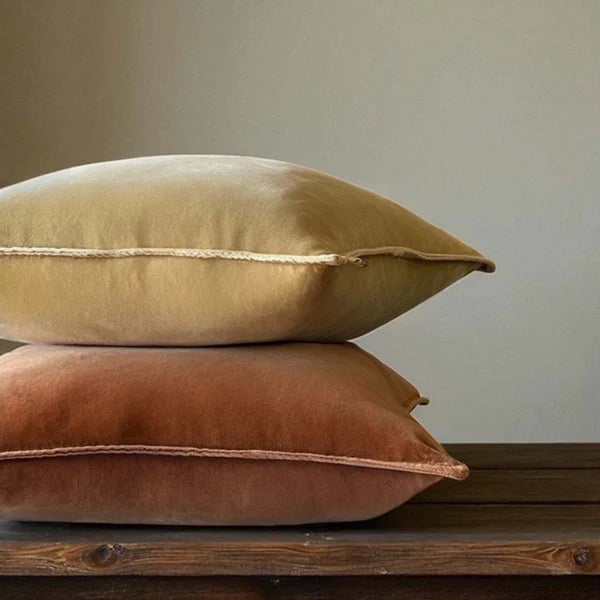 ST IVES | VELVET CUSHION | BROWN SUGAR