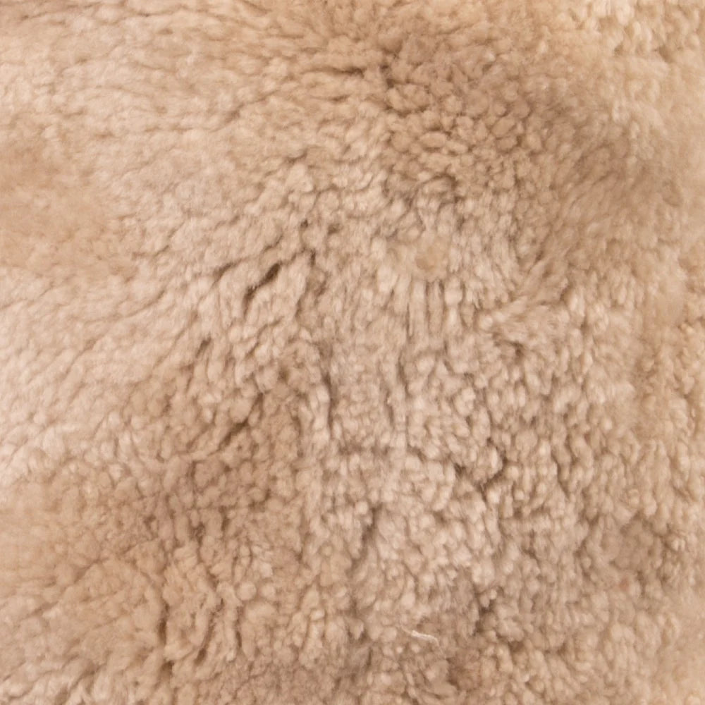 Sheepskin Pouffe - Soft Beige