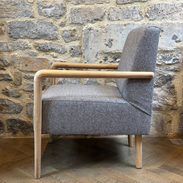 THE CLASSIC SCANDI | ARMCHAIR | TRUFFLE HERRINGBONE WOOL