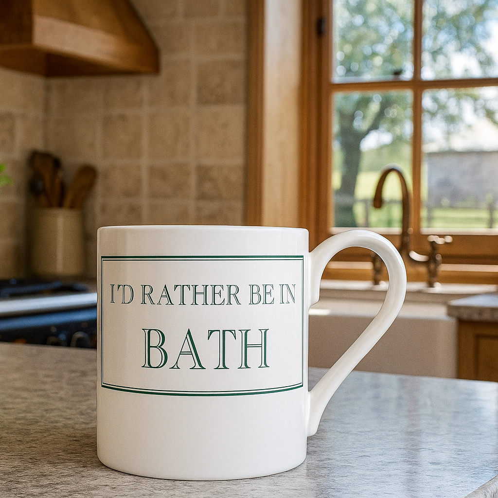 I'D Rather Be In Bath Mug Small - Green