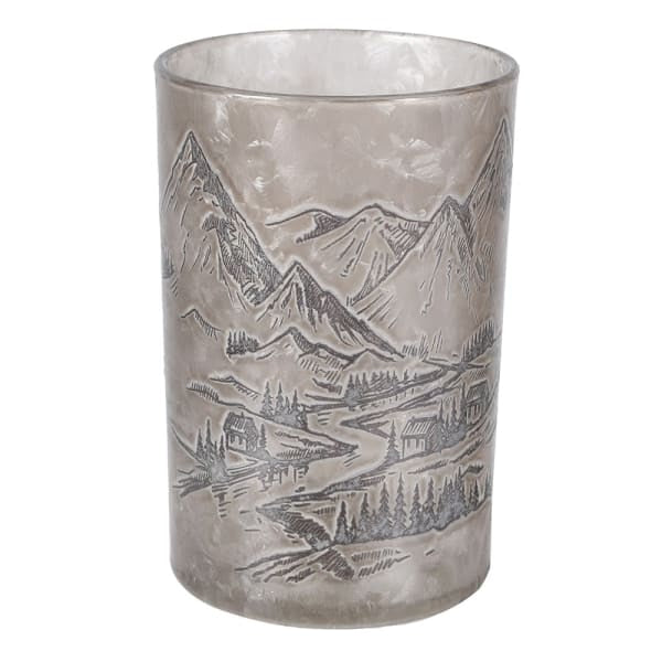 ALPINE | SKI SCENE CANDLE HOLDER | MEDIUM