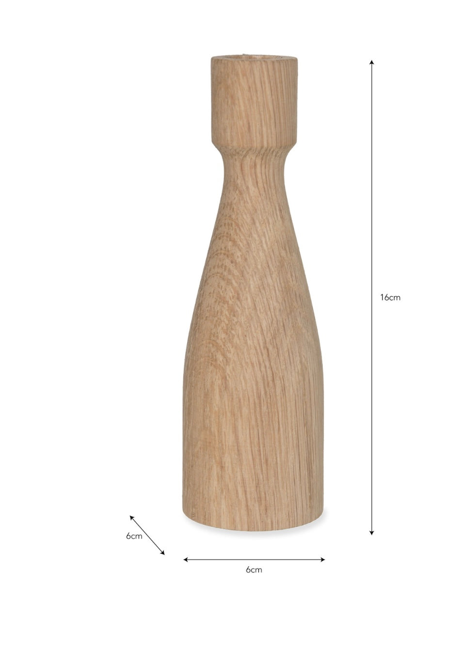 Walcot - Oak Candlestick - Tall