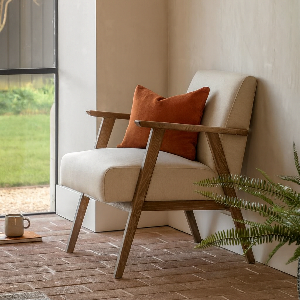 Helsinki - Armchair - Natural Linen