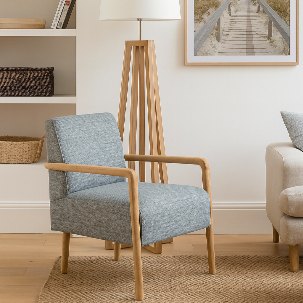 The Classic Scandi - Armchair - Geo-Blue