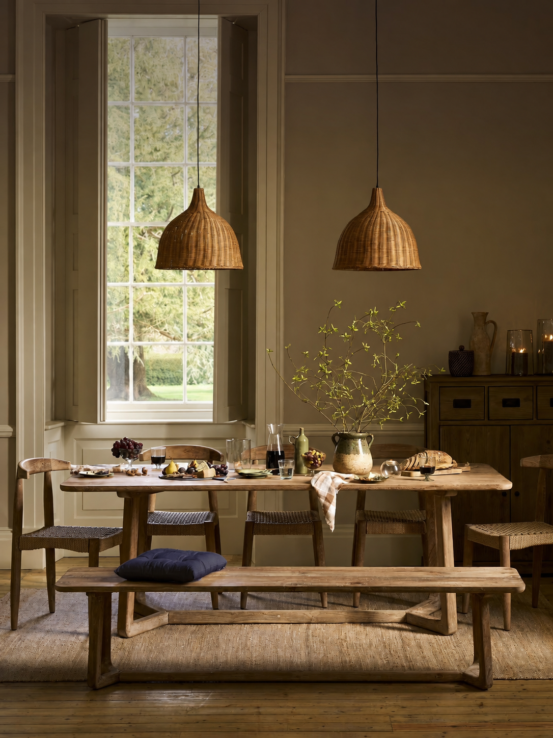 Moreton - Rattan Pendant Light - Large