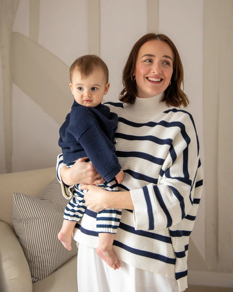 CHALK | VICKI JUMPER | NAVY STRIPE