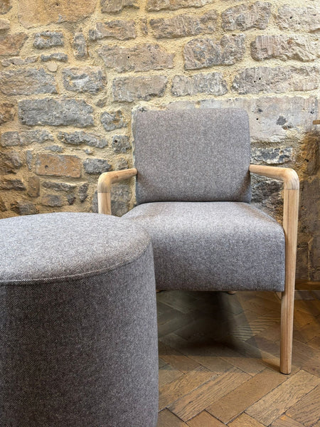 THE CLASSIC SCANDI | ARMCHAIR | TRUFFLE HERRINGBONE WOOL